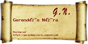 Gerendás Nóra névjegykártya